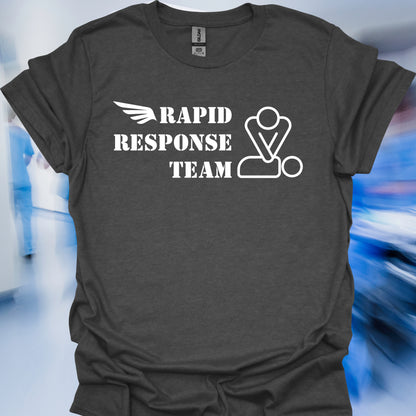 Rapid Response Team Rescue T-Shirt – Code Blue Crew Edition-Dark Heather-Health Gear Shop