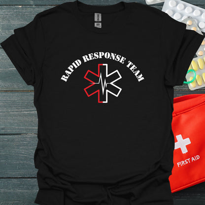 Rapid Response Team Save Lives T-Shirt – EKG & EMS Edition-Black-Health Gear Shop