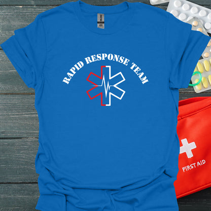 Rapid Response Team Save Lives T-Shirt – EKG & EMS Edition-Royal-Health Gear Shop