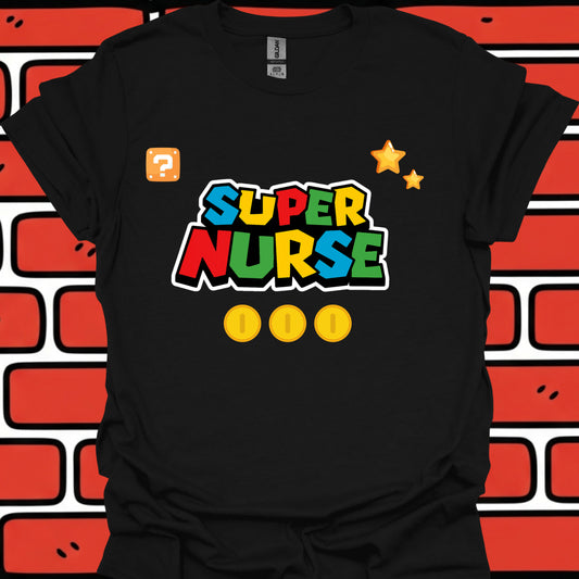 Super Nurse T-Shirt-Black-Health Gear Shop