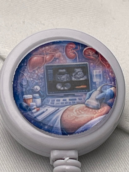 Abdominal Ultrasound Sonographer ID Badge Reel-Health Gear Shop