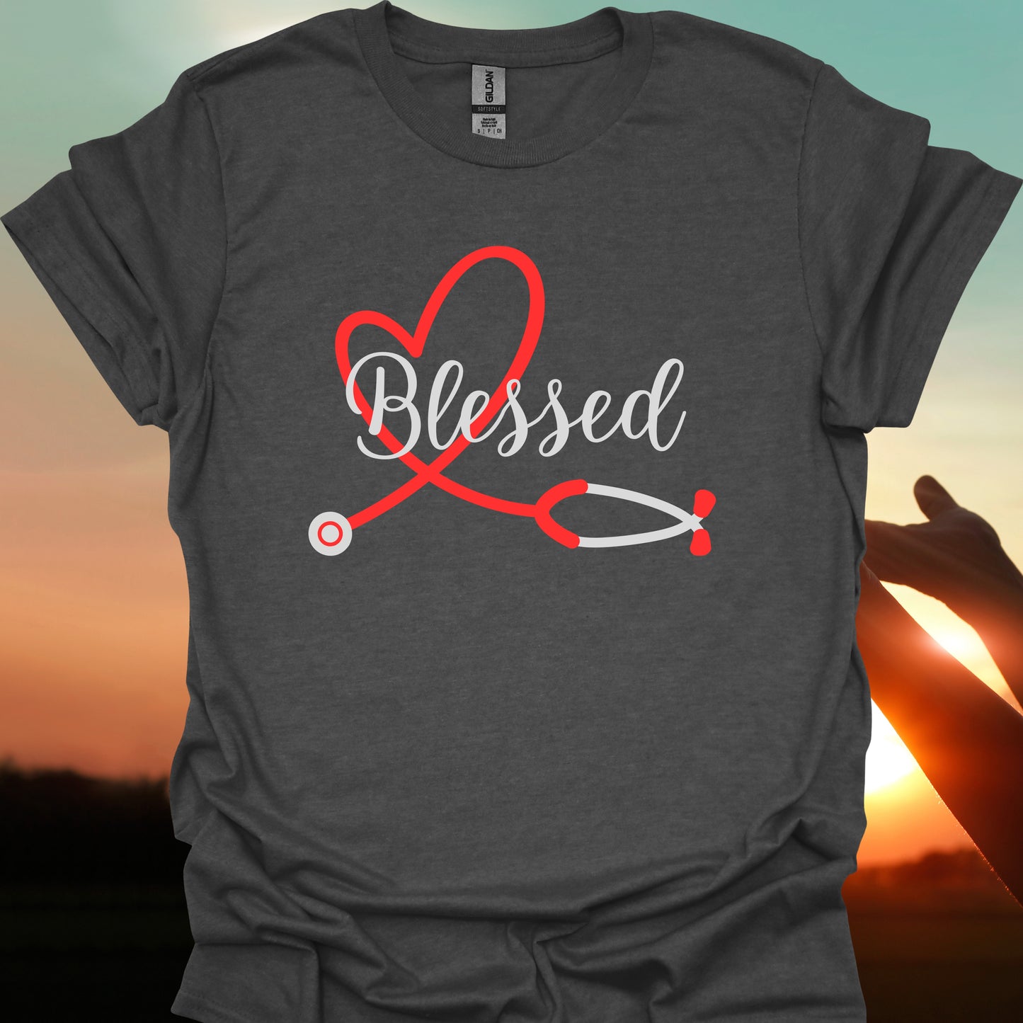 Blessed Heart Stethoscope T-Shirt – Grateful Healthcare