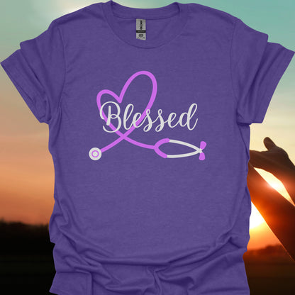 Blessed Heart Stethoscope T-Shirt – Grateful Healthcare