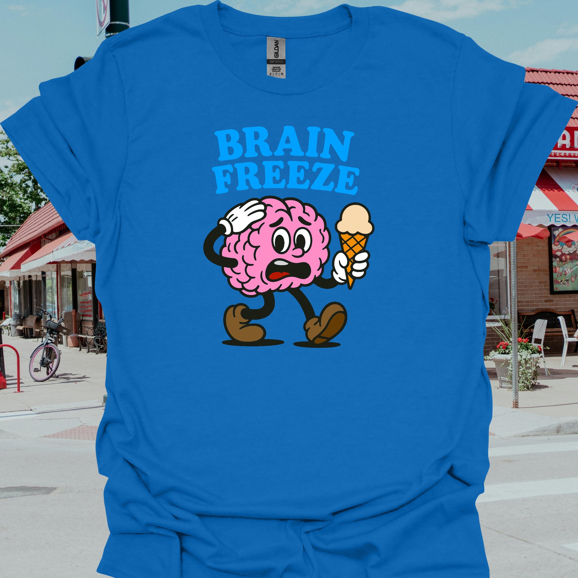 Brain Freeze Summer Neurology T-Shirt-Royal-Health Gear Shop