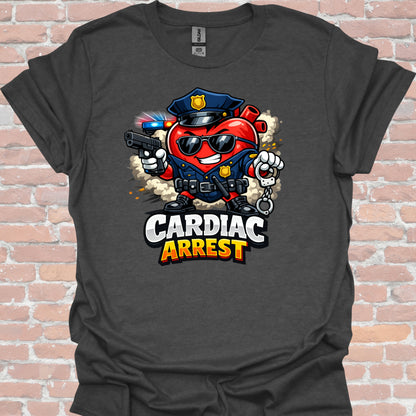 Cardiac Arrest Funny Heart Cop T-Shirt