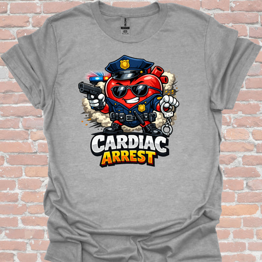 Cardiac Arrest Funny Heart Cop T-Shirt