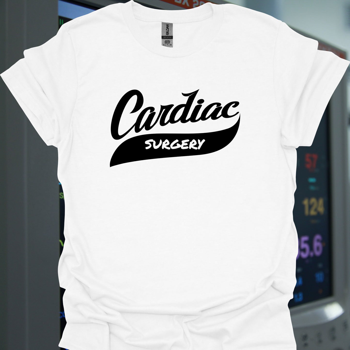 Cardiac Surgery Varsity T-Shirt – Team Spirit for OR Heroes-White-Health Gear Shop