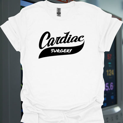 Cardiac Surgery Varsity T-Shirt – Team Spirit for OR Heroes-White-Health Gear Shop
