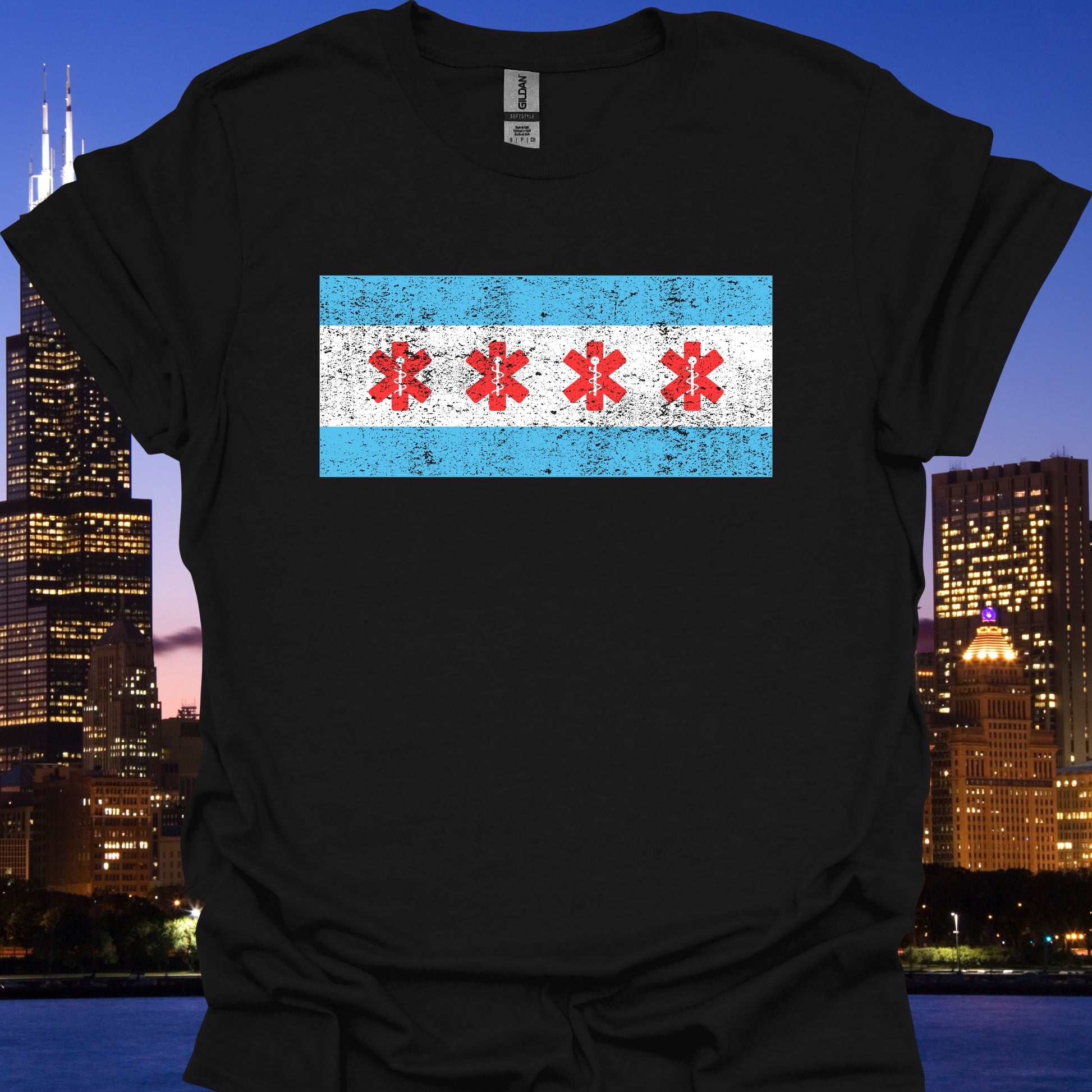 chicago gear Chicago EMS Flag Medical T-Shirt for First Responders – Health Gear Shop