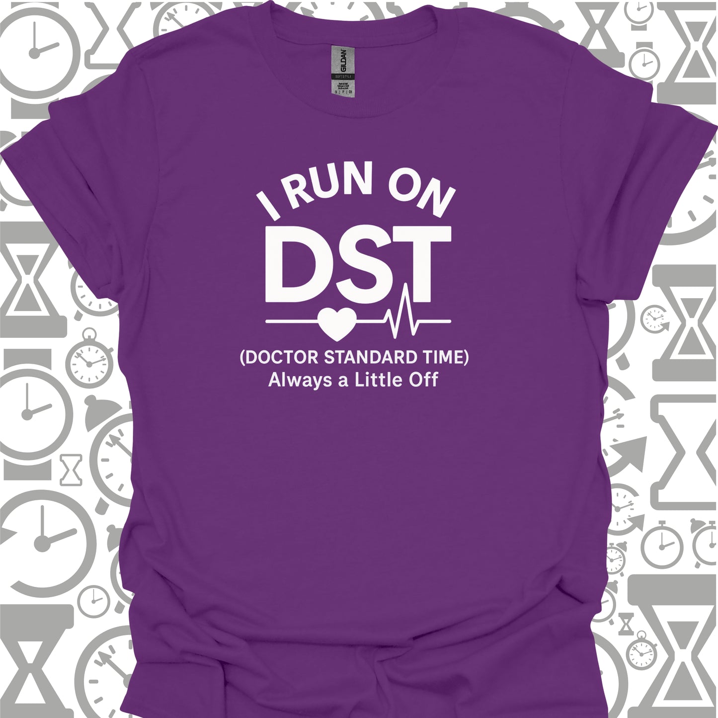 DST T-Shirt – Doctor Standard Time-Purple-Health Gear Shop