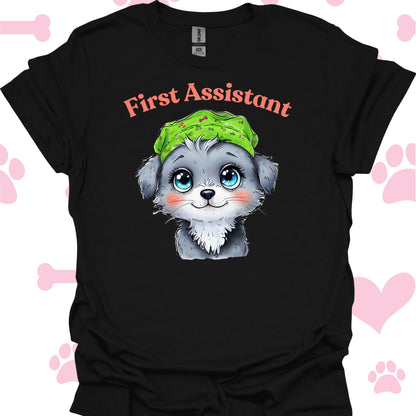 "First Assistant" Dog-Lover Surgeon Medical Gift T-Shirt