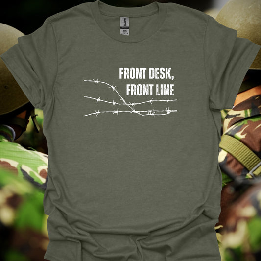 Front Desk Front Line Medical Staff T-Shirt – Because Who Really Runs the Office?