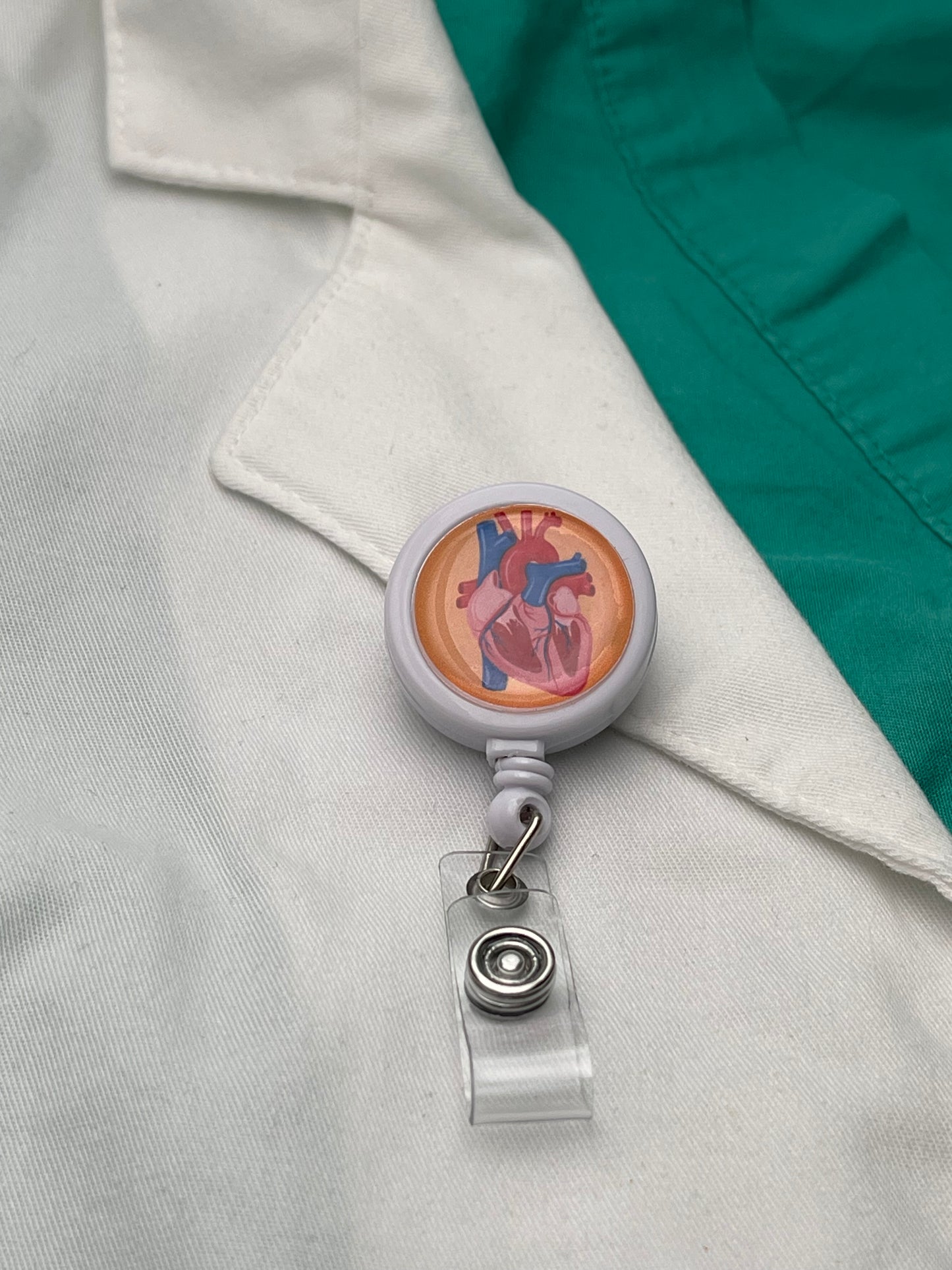 Cardiology & Heart Anatomy ID Badge Reel-Health Gear Shop