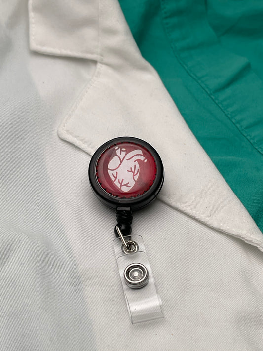 Cardiology Heart Health ID Badge Reel-Health Gear Shop