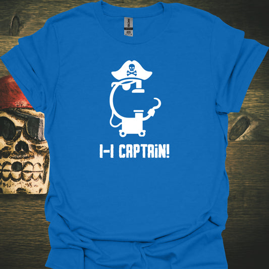 I-I Captain Funny C-Arm Radiology T-Shirt-Royal-Health Gear Shop