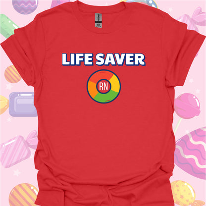 Nurse RN Life Saver T-Shirt – Sweet Gift for Healthcare Heroes-Red-Health Gear Shop