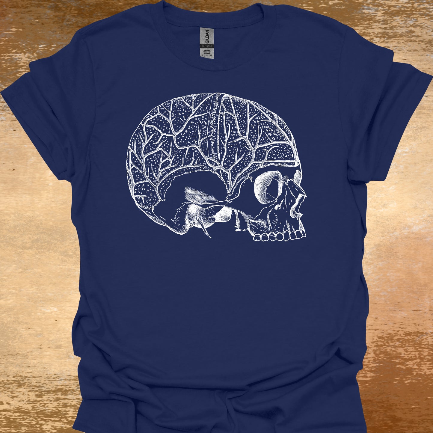 Minimalist Skull Anatomy Medical Sketch T-Shirt