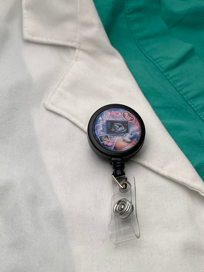 Prenatal Ultrasound Sonographer ID Badge Reel-Health Gear Shop