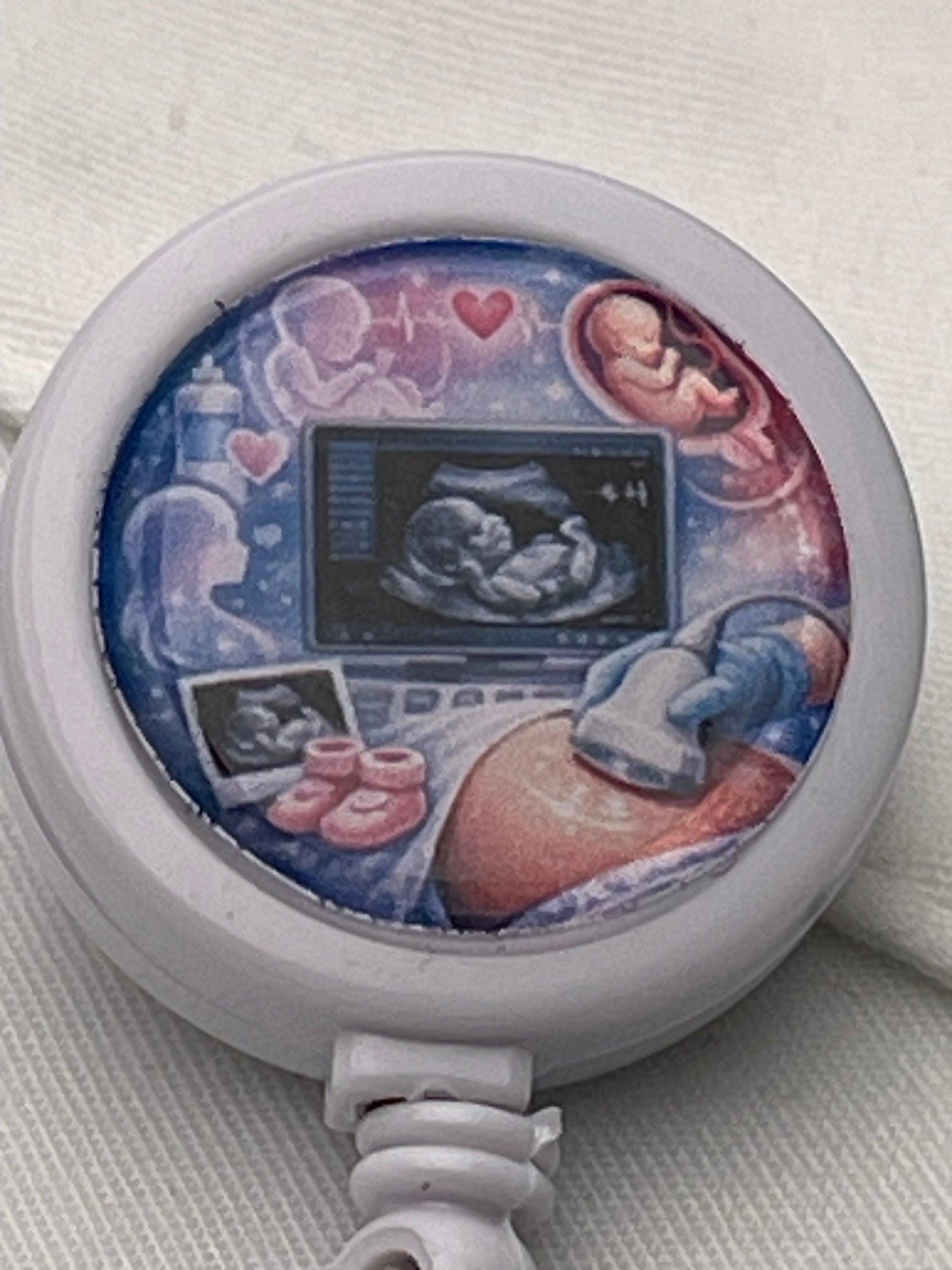Prenatal Ultrasound Sonographer ID Badge Reel-Health Gear Shop
