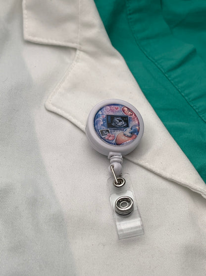 Prenatal Ultrasound Sonographer ID Badge Reel-Health Gear Shop