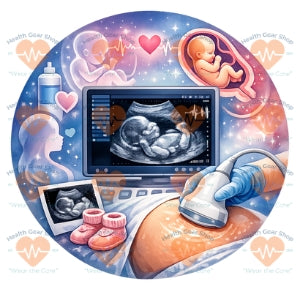 Prenatal Ultrasound Sonographer ID Badge Reel-Health Gear Shop