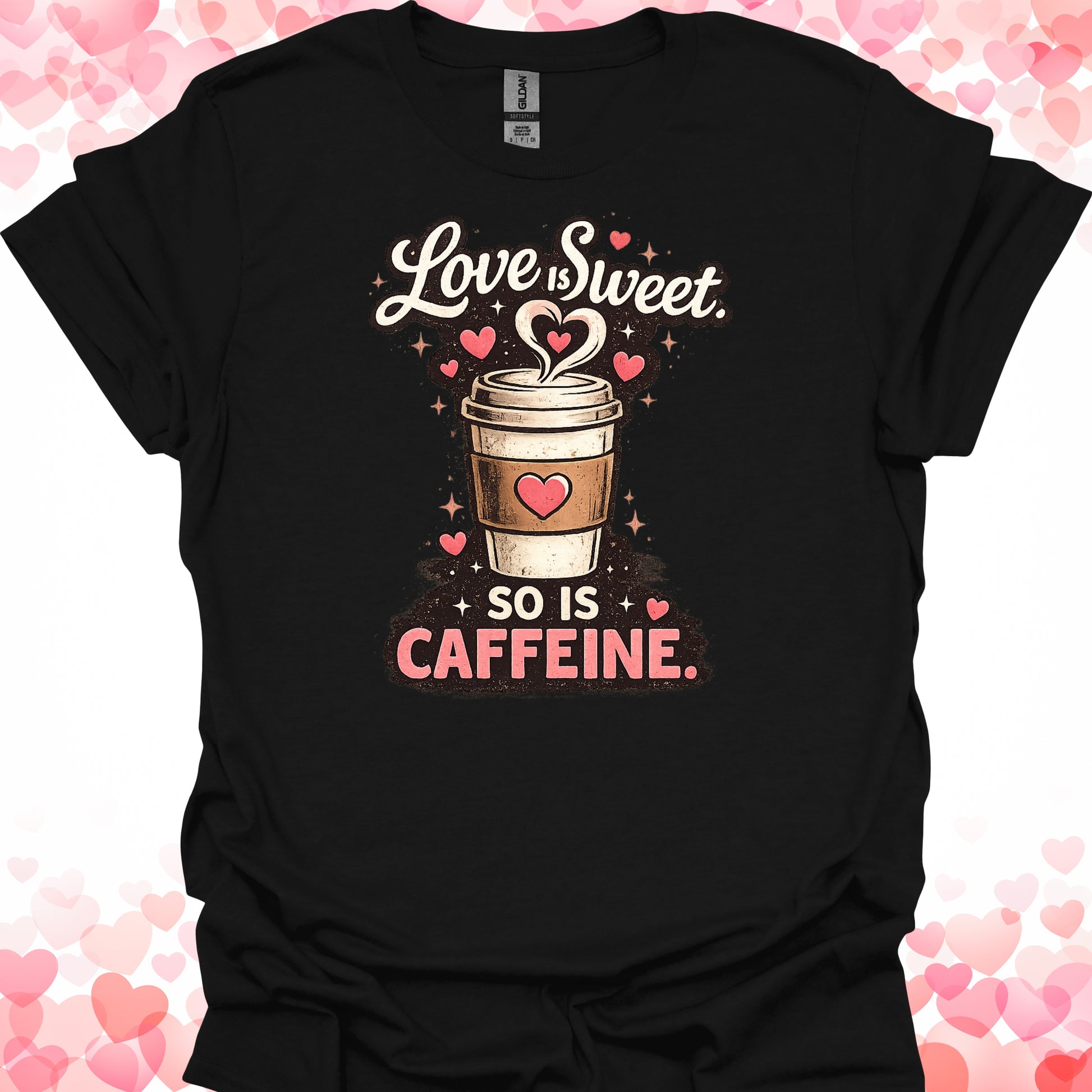 Love is Sweet Valentine's Day Nurse T-Shirt-Black-Health Gear Shop
