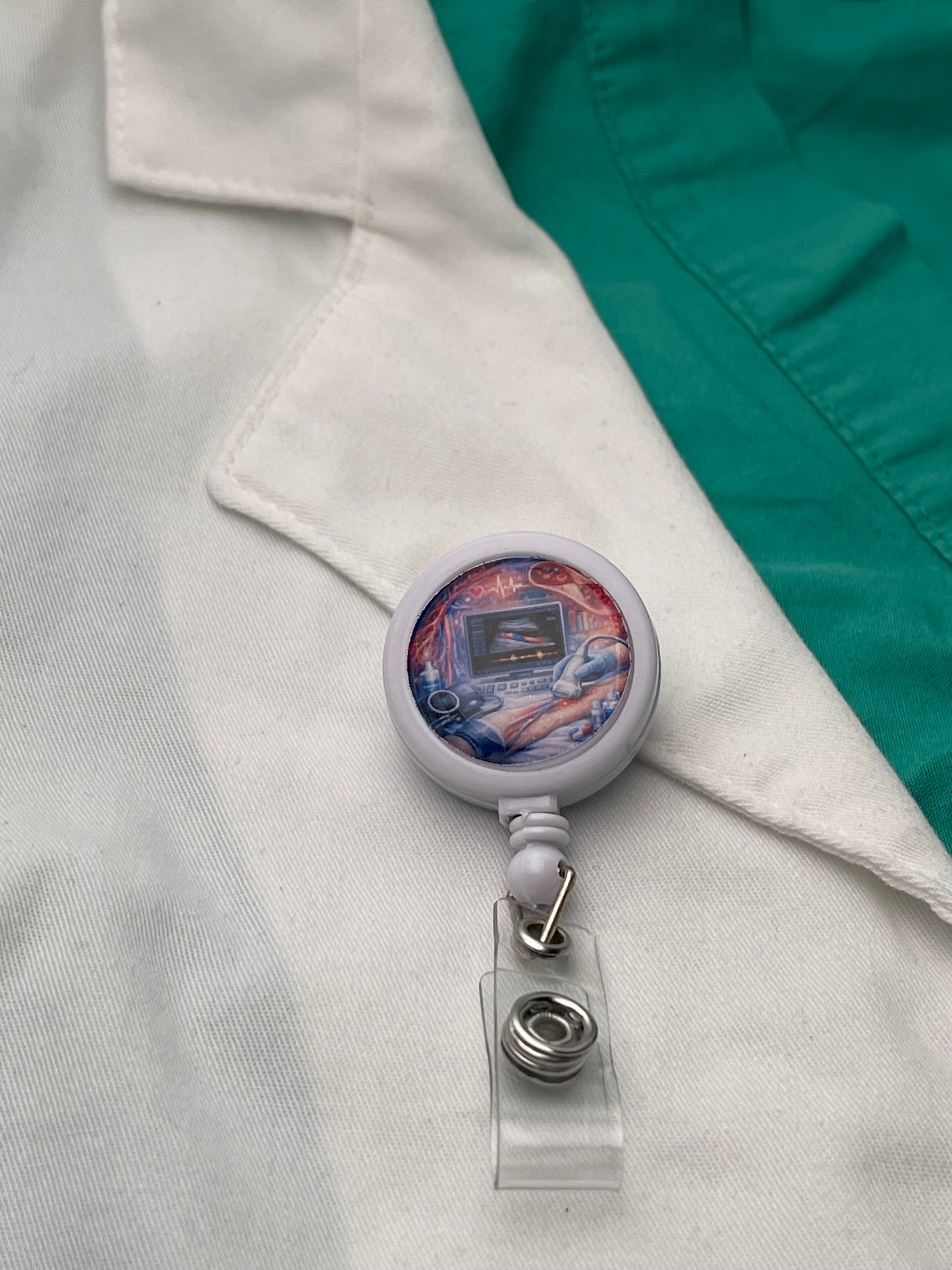 Vascular Ultrasound Sonographer ID Badge Reel-Health Gear Shop